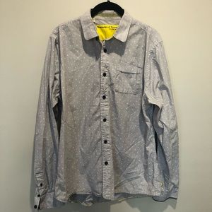 🌸Descendant of Thieves Grey and White Polka Dot long sleeved button down